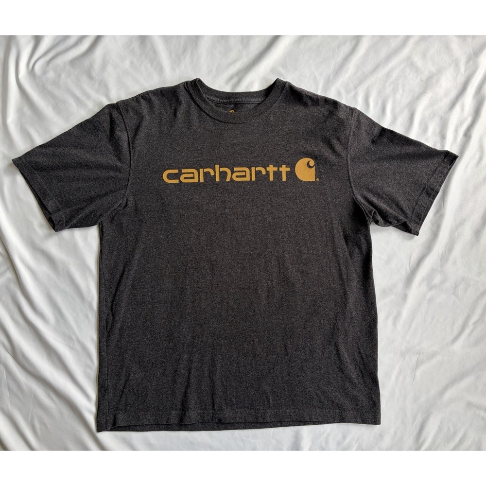 Carhartt T Shirt Graphic Men's Large Charcoal Gray Original Fit Work